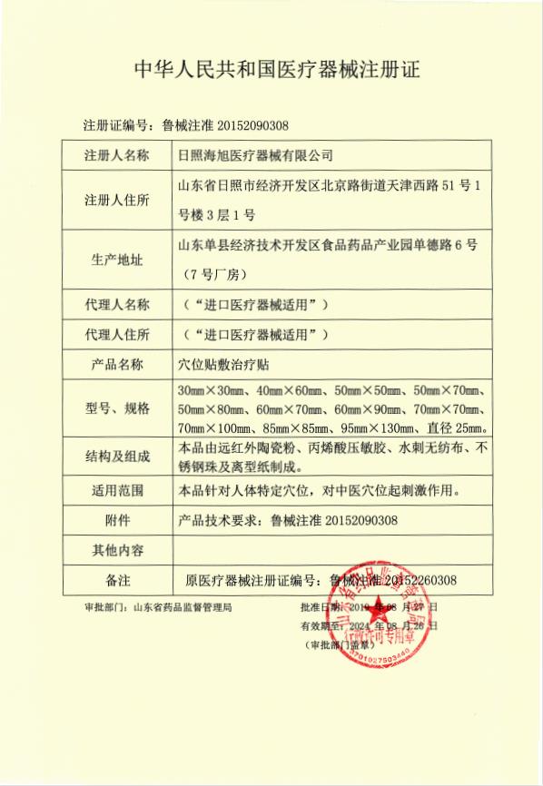 穴位贴敷治疗贴（足贴）