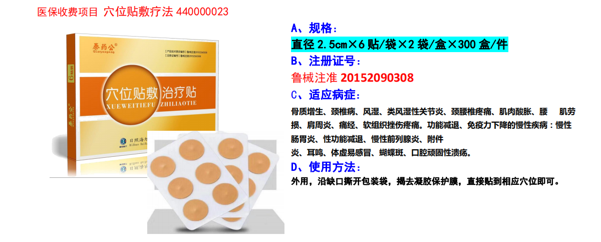 穴位贴敷治疗贴(图1)