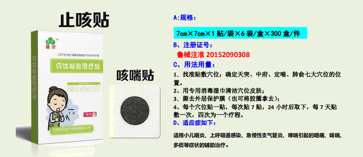 穴位贴敷治疗贴（小儿止咳贴）(图1)